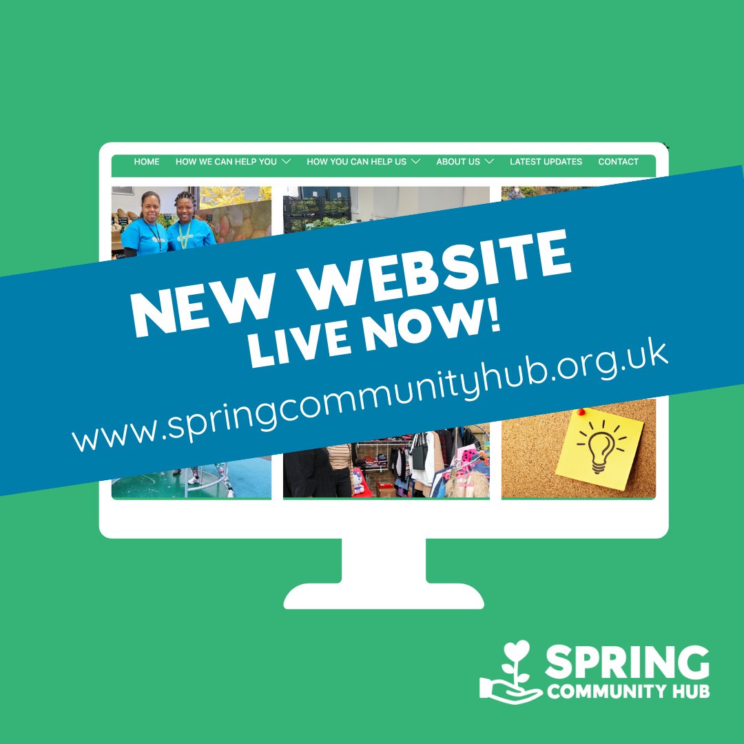 Our new website is now LIVE! Check it out to find out all about us and what we do - springcommunityhub.org.uk