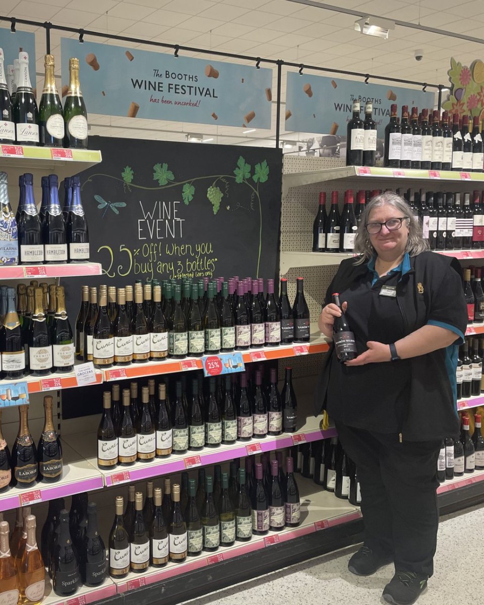 Our wine event is back in store! Buy 3 save 25% on selected wines until 4th June 🍷 Laura at Knutsford and Sharon at Ulverston are excited! Booths operate a think 25 policy. Please drink responsibly.