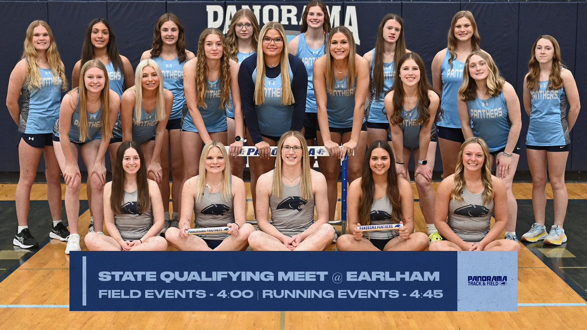 Today, the Panthers will compete at the State Qualifying Meet in Earlham.  All the hard work this season will pay off today. #TogetherWeCan #CommitAndCompete #24PantherTF