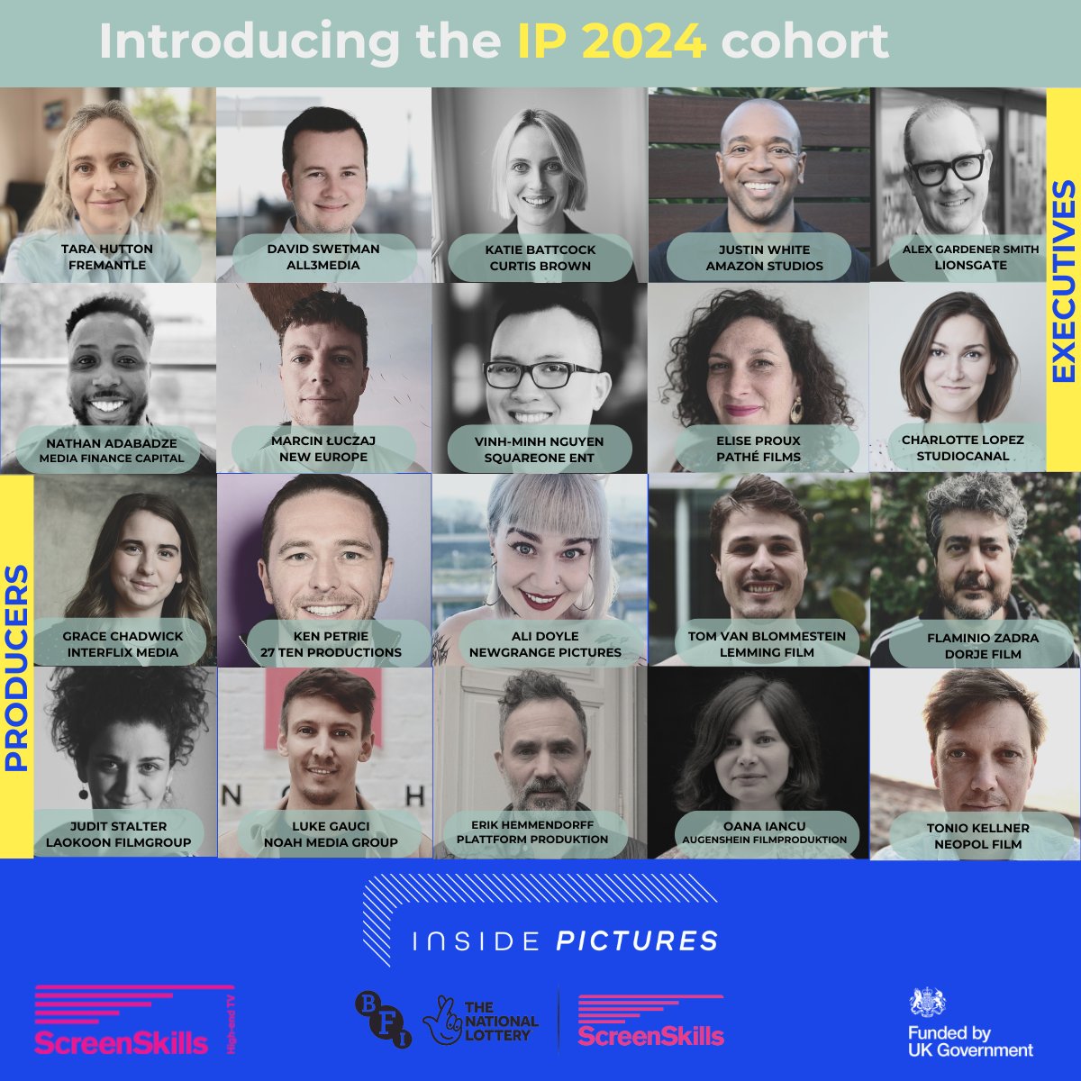 Inside Pictures (@inside_pictures) on Twitter photo Inside Pictures is delighted to announce the 2024 cohort! lnkd.in/esC4Y-rk
This programme is funded by <a href="/UKScreenSkills/">ScreenSkills</a>, <a href="/DCMS/">Department for Culture, Media and Sport</a> and is supported by the <a href="/NFTSFilmTV/">National Film and Television School</a>.
#WeCreate Inside Pictures is delighted to announce the 2024 cohort! lnkd.in/esC4Y-rk
This programme is funded by <a href="/UKScreenSkills/">ScreenSkills</a>, <a href="/DCMS/">Department for Culture, Media and Sport</a> and is supported by the <a href="/NFTSFilmTV/">National Film and Television School</a>.
#WeCreate