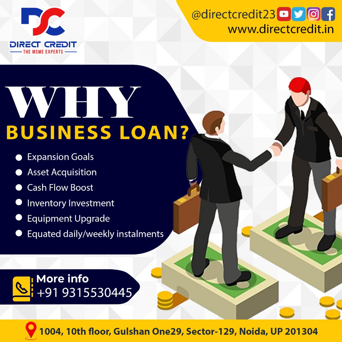 #businessloans #loans #business #businessfunding #smallbusiness #finance #creditrepair #personalloans #businessloan #funding #DirectCredit #Loanmaster