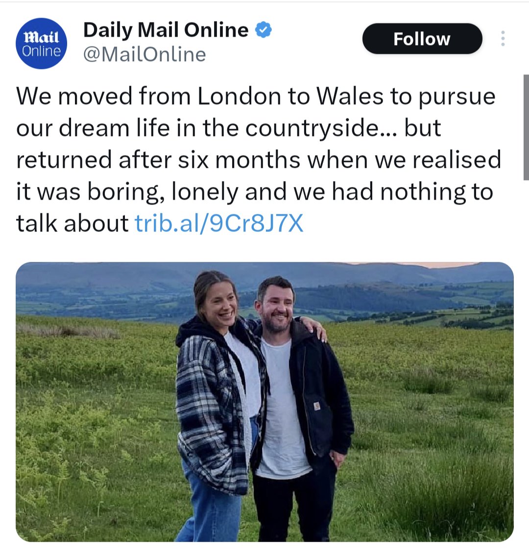 Absolutely devastated to hear that this couple has left. Gutted. Heartbroken. What WILL we do here in boring Wales without them?