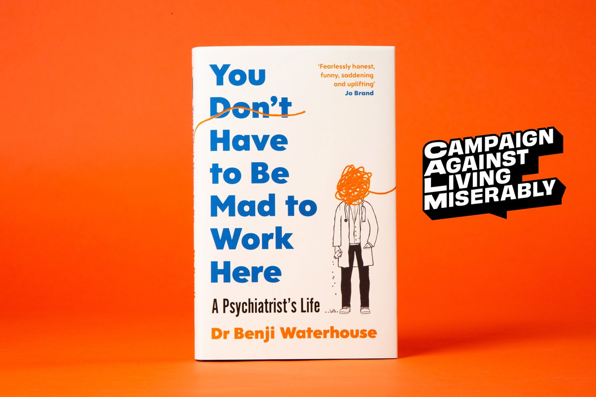 There's now just 1 week to go until @doctor_benji's You Don't Have to Be Mad to Work Here, and we're delighted to share that we've teamed up with @theCALMzone for #MentalHealthAwarenessWeek and beyond! Look out for our shared postcards and bookmarks in bookshops and a very…