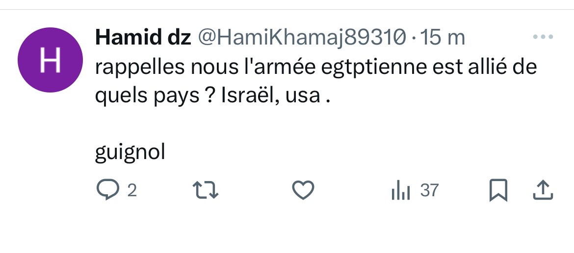 Vous me connaissez je bloque tous ceux qui insultent Comme celui là ⤵️ Dommage pour lui. S’il restait sur le terrain du débat, je lui dirais qu’en est il des palestiniens en Syrie ou au Liban qui ne sont en rien les alliés d’Israël ? Qu’en est il en Iran ? Combien de…