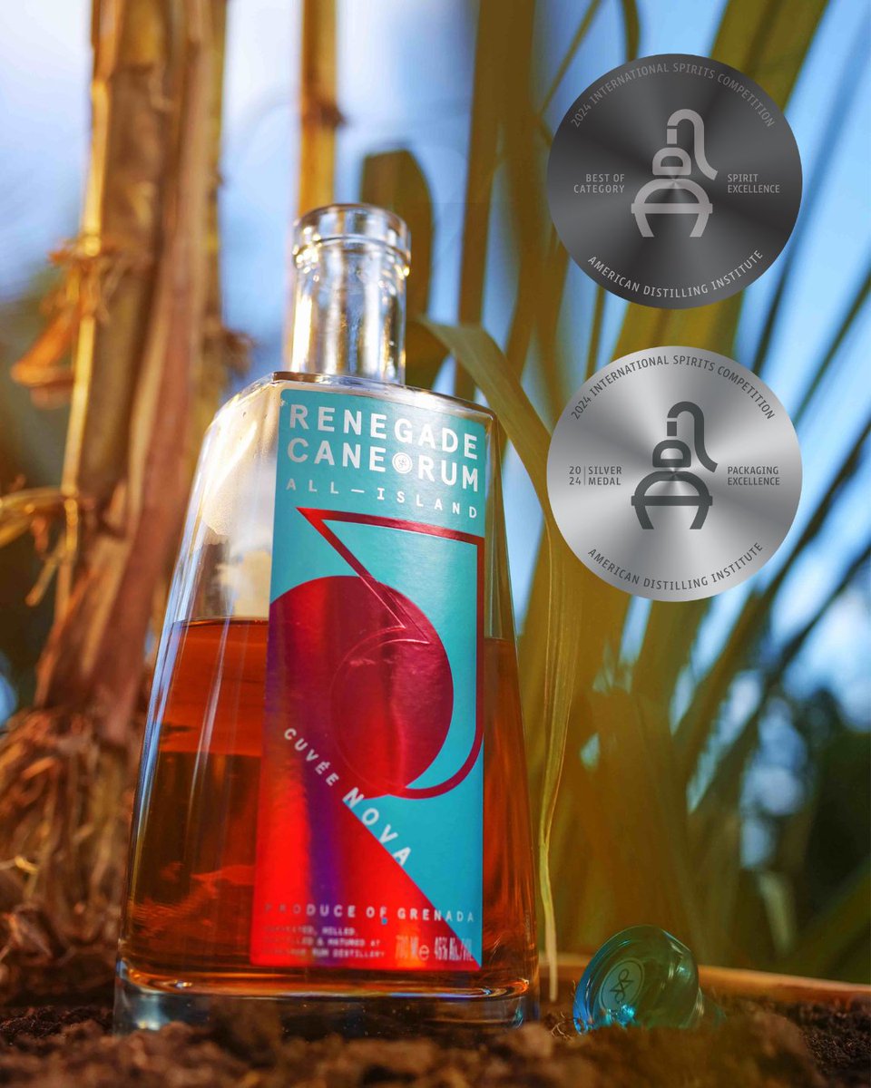 Our All-Island Cuvée: Nova has come away with two awards at the American Distilling Institute's 2024 International Spirits Competition.

Best of Category – Distilled – International Blend of Pot &amp; Column Rum &amp; Silver Medal Excellence in Packaging. 🙏