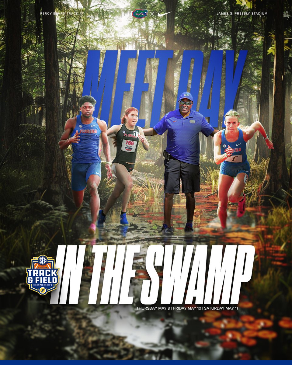 SECs in The Swamp: Day 1⃣ 🟦 SEC Outdoor Championships 📍 Gainesville, Fla. 🏟️ James G. Pressly Stadium 🕛 12:00 p.m. ET 📰 bit.ly/3WBEplo 📊 bit.ly/3Uz9Muf 📺 es.pn/3USV4Qj (SECN+) 🎟️ bit.ly/3vJIn0g #GoGators 🐊