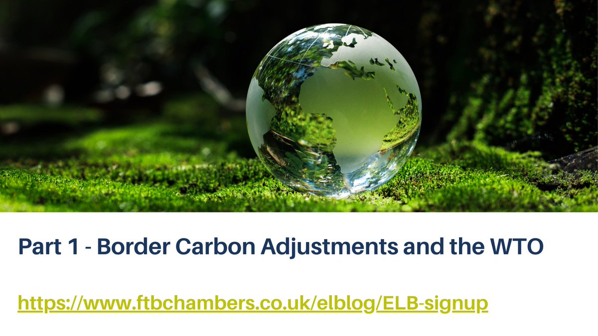 In this latest #elb post, <a href="/FTB_law/">Francis Taylor Building</a> pupil, Gabriel Nelson sets out, broadly, the relevant WTO law and its relationship with Border Carbon Adjustments (BCAs), the category of taxation in which the CBAM sits. 
ftbchambers.co.uk/elblog/view/pa…
Subscribe to #elb: ftbchambers.co.uk/elblog/ELB-sig…