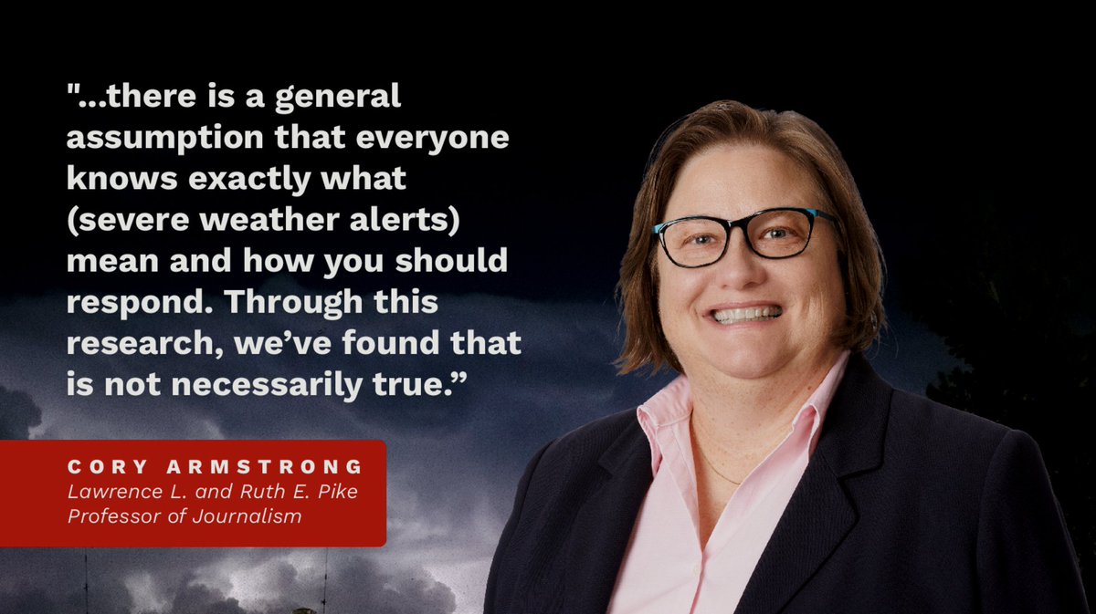 Research by @UNLincoln's @c_l_armstrong is helping define the effectiveness and strengthen the impacts of severe #weather alerts. Read more about the @Unl_CoJMC professor's work in @NebToday. go.unl.edu/ron2