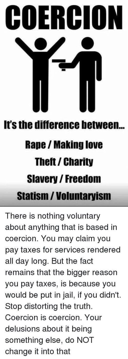 NiCoLeEliSei1's tweet image. Taxation is extortion! 
#stateviolence
#statecontrol