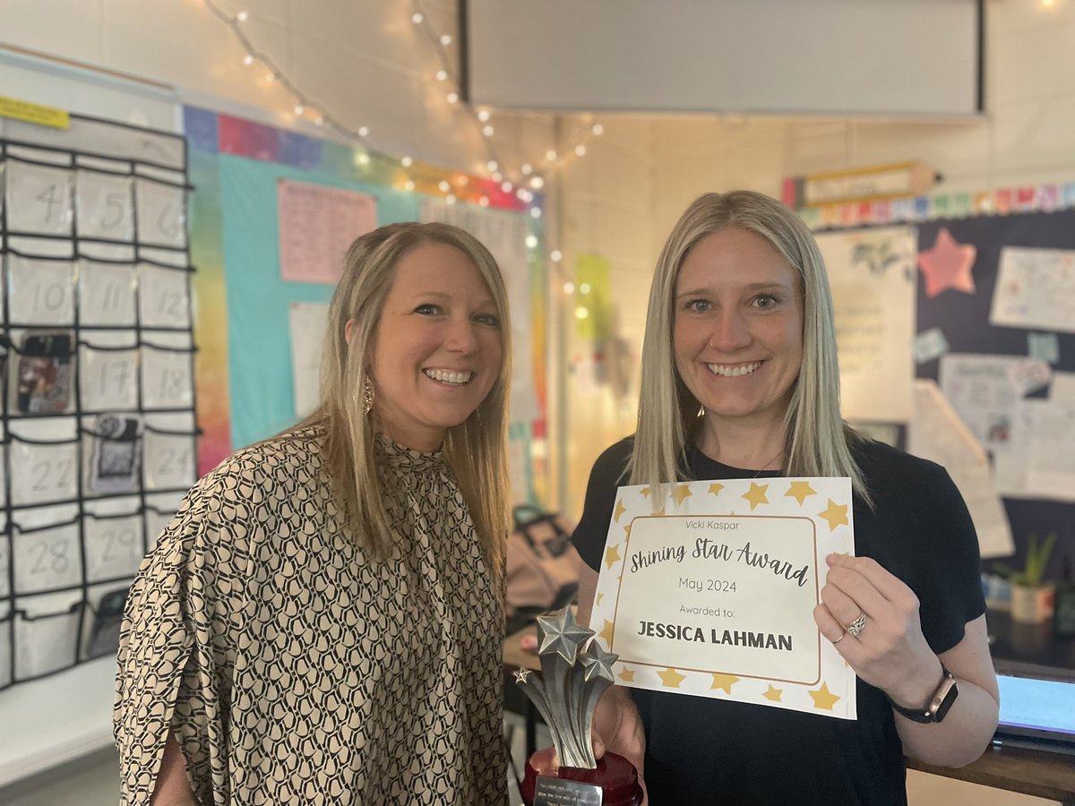 Jessica Lahman is our Vicki Kaspar Shining Star winner this week. She teaches math and works tirelessly to build positive relationships and help students meet their math goals.