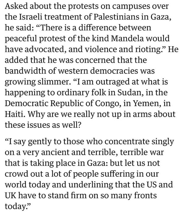 Shadow Foreign Secretary demonstrating that he knows little about Mandela, the ANC & the anti-apartheid struggle (he might also want to go have a word with the peoples of Mozambique, Angola & Namibia about their struggle against the apartheid regime- which was backed by the US)
