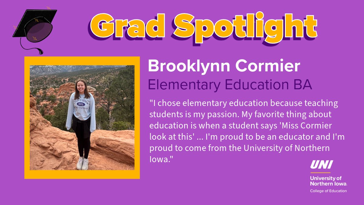 Meet Brooklyn Cormier, future English language arts and social studies teacher! Just one of the many teachers and teachers-to-be to celebrate, with commencement just around the corner! More: bit.ly/BrooklynC24 #thankateacher #teacherappreciationweek #UNITeacherEd #UNGrad24
