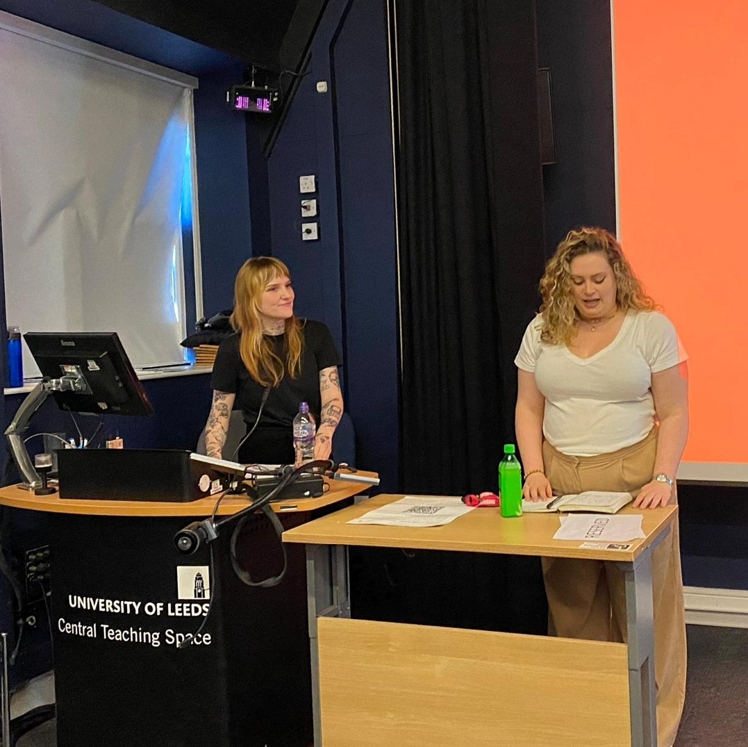 Thanks to everyone who came yesterday & @LeedsUniMedia for having me. It was really lovely to be back in such a supportive environment, chaired by the wonderful @clov_a 😄