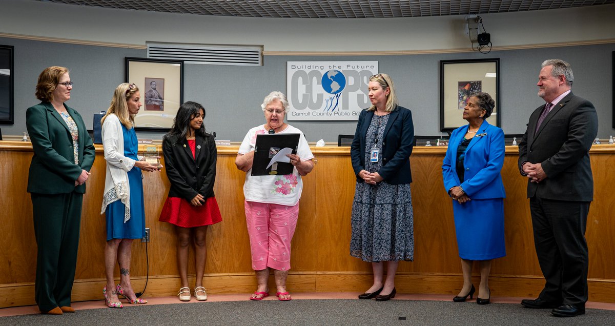 At Wednesday’s Board of Education meeting, the Board recognized and thanked Sahithya Sudhakar, outgoing Student Representative on the Board of Education, for her outstanding service.