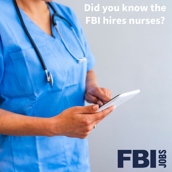 During #NationalNursesWeek, #FBI San Antonio would like to thank our nurse for all the hard work she does keeping us healthy, safe and fit! Learn more about a medical career with the #FBI: ow.ly/jGYv50Rxnxv