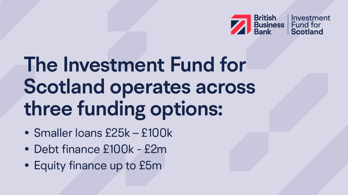 DSL Business Finance offers business loans from £25k to £100k under the Investment Fund for Scotland, catering to both startup and established businesses. Apply now to fast-track your growth. dsl-businessfinance.co.uk/investment-fun…