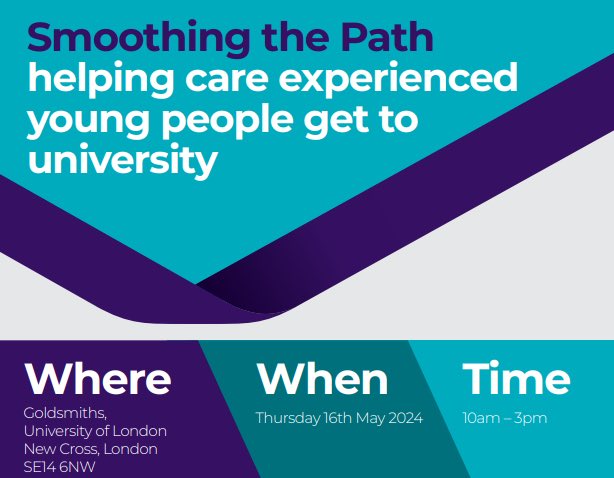 1 week to go @AimHigherLSouth 🙌🏼 I’ll be speaking on my HE journey & examples of good practice to help #careexperienced people get into (& thrive) at uni. Only 14% of #CEP go to uni in comparison to 47% of non-CEP. Let’s change this collectively. eventbrite.com/e/smoothing-th… (FREE)