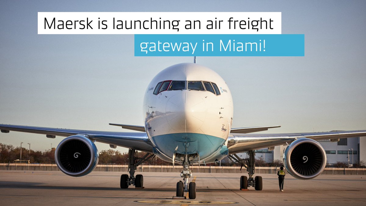 Maersk is launching an air freight gateway in Miami! Managed entirely by Maersk Airfreight, the 8,000-square-meter facility will focus on transshipping European and Asian cargo to Latin America 🌎 Learn more: spkl.io/60104NSjM #Logistics #AirCargo #IntegratedLogistics