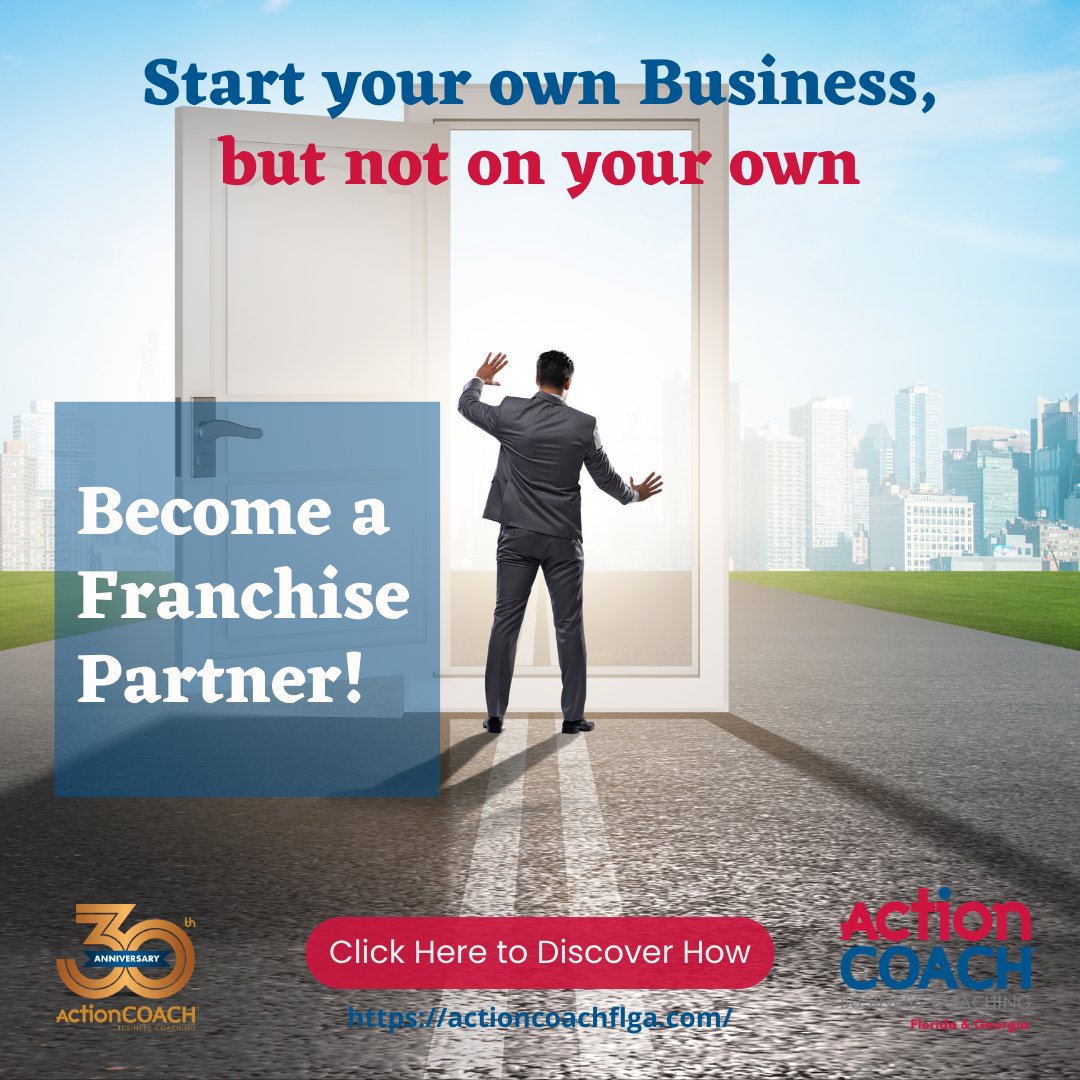 Ready to start your own business? 💼

💡 Become a franchise partner with ActionCOACH! 
As part of our global network, you'll have the support, resources, and proven systems to succeed in the dynamic world of business coaching.
