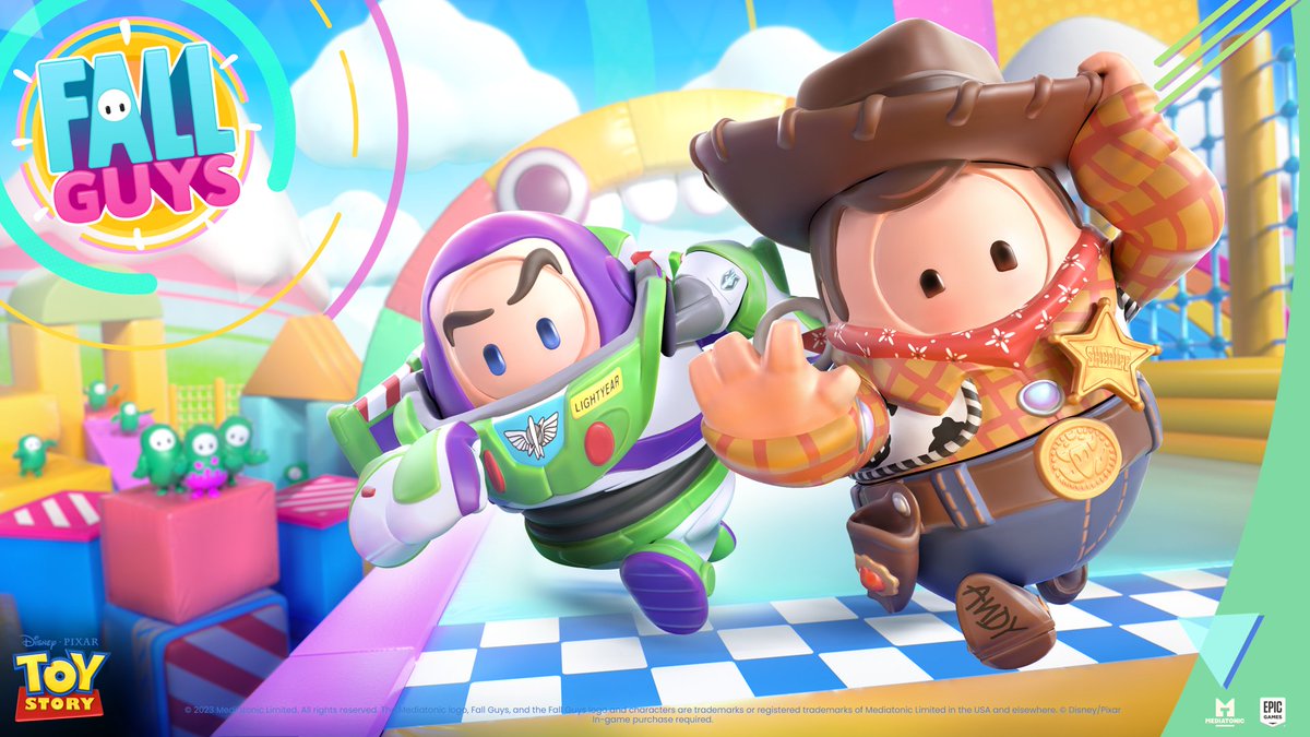 ☁️ Disney and Pixar’s Buzz Lightyear and Woody have fallen back into Fall Guys!