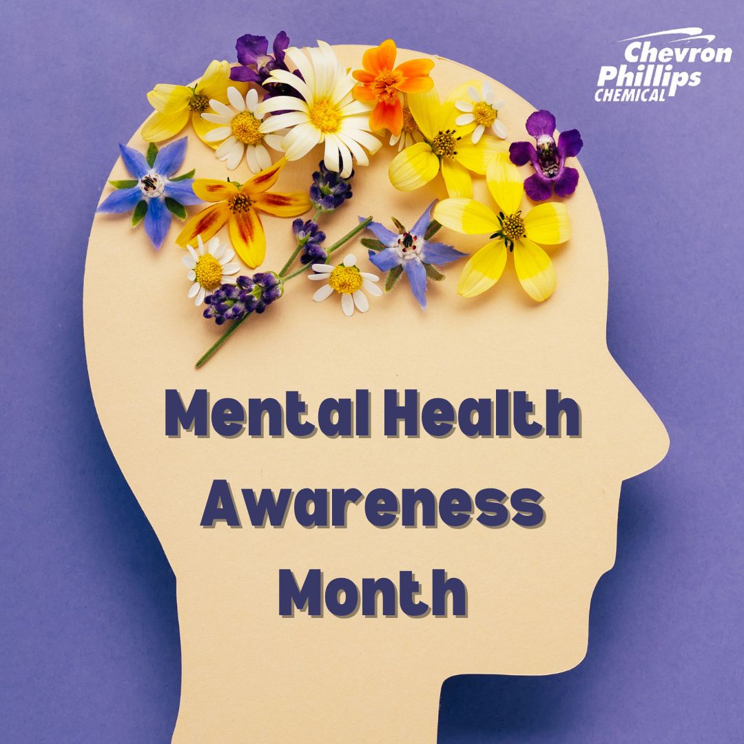 This Mental Health Awareness Month, let's break the stigma and prioritize mental well-being. At CPChem, we value mental health and are committed to providing resources and support for our employees. tinyurl.com/33yuy5mr #CPChem #MentalHealthAwarenessMonth