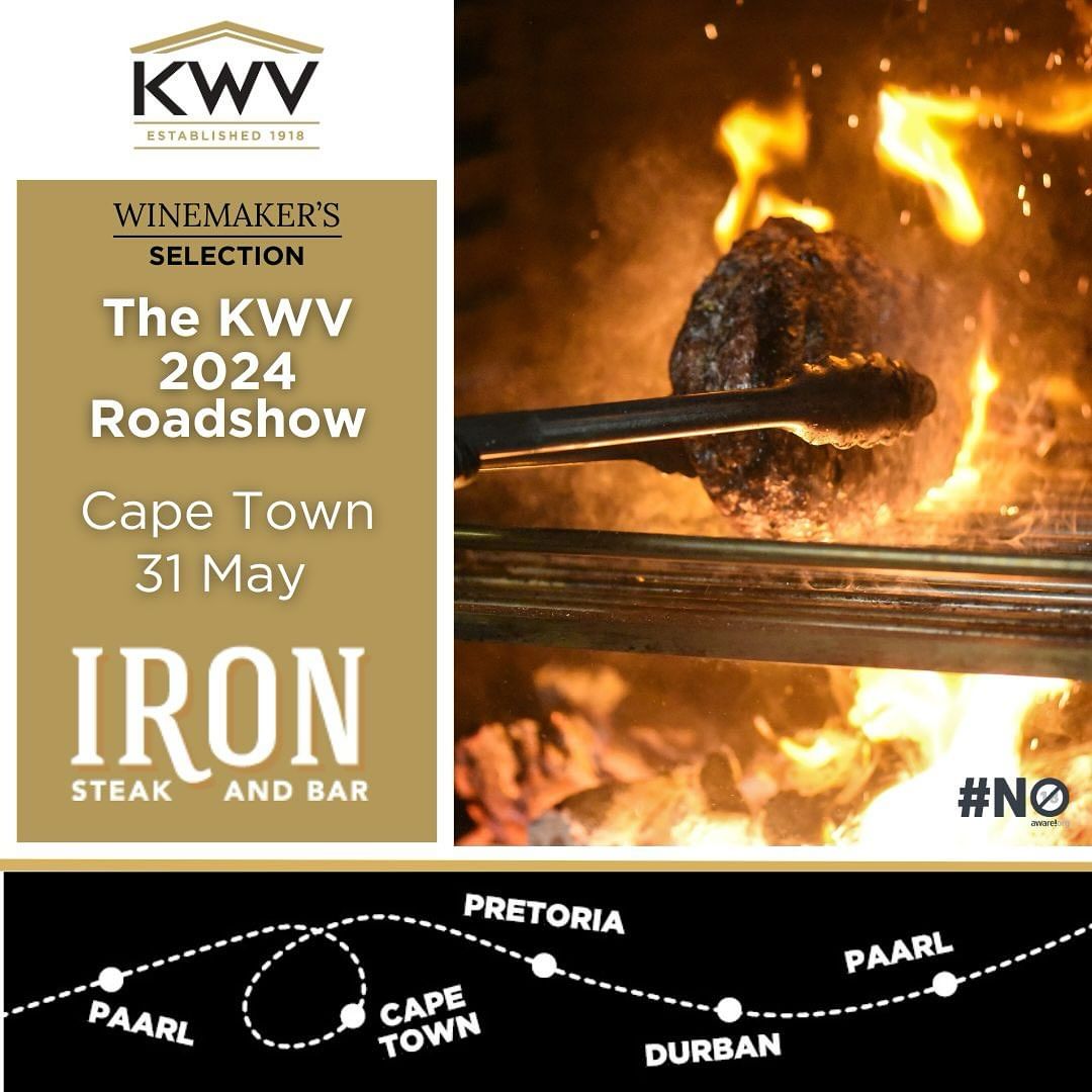#WineHappenings: KWV 2024 Roadshow at Iron and Steak Bar 🍷🥩 Food & wine lovers, mark your calendars for 31 May because @KWVEmporium's bringing you the ultimate night of indulgence, filled with delicious steaks, great wines & good company. Book now: zurl.co/UmHL