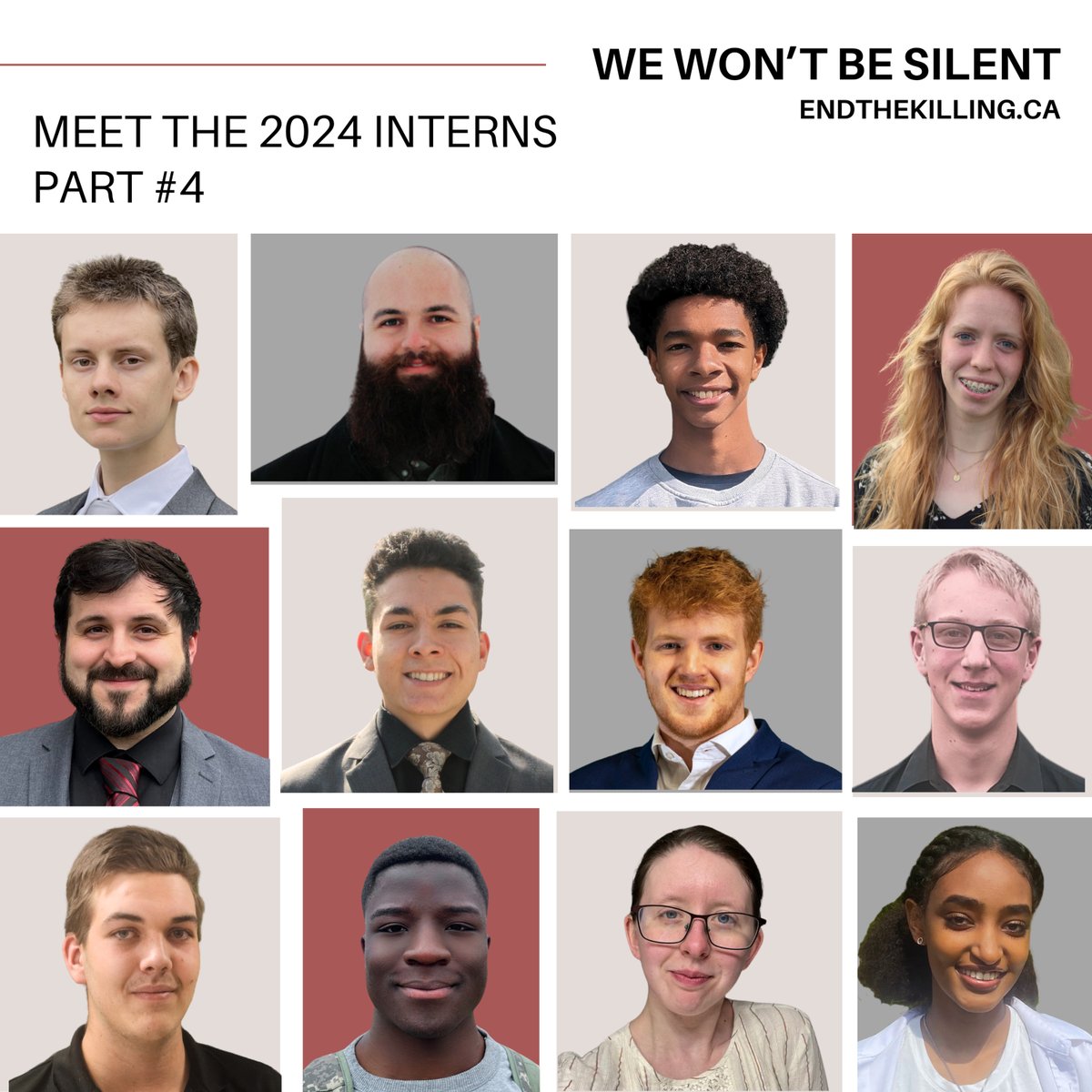 We invite you to stand together with the team! Share our posts with your friends and family, pray for each member of the team, and donate towards the work that is being done. Endthekilling.ca/donate  

#WeWontBeSilent #endthekilling #prolifegeneration #internship #humanrights