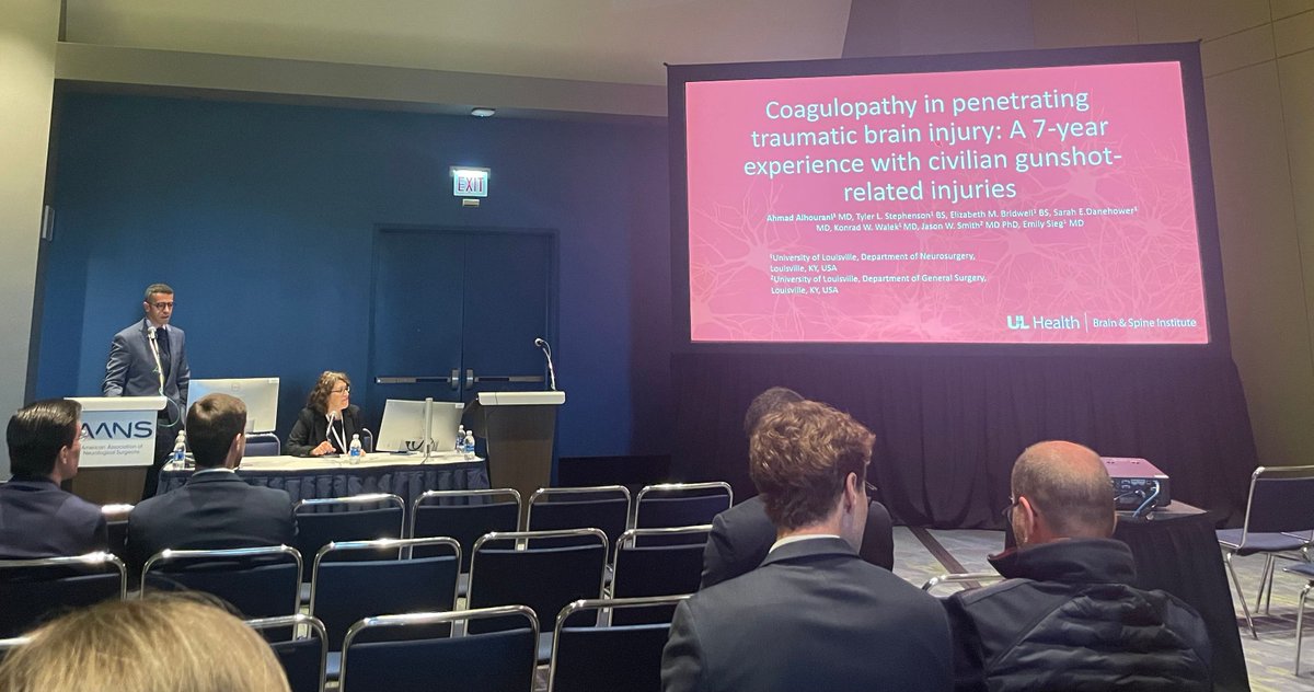 A wonderful weekend in Chicago! Dr. Ahmad Alhourani, PGY-7, attended & presented at #AANS2024. @AANSNeuro #UofLNeurosurgery #Neurosurgery #MedTwitter @UofLHealth @UofL @ANAlhourani
