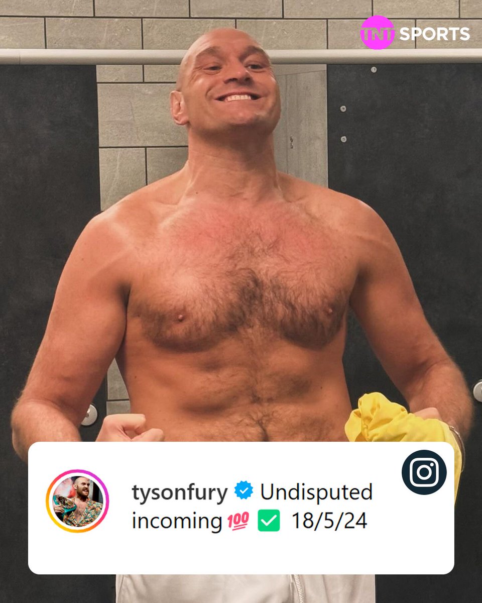 Tyson Fury is looking in great shape for his undisputed fight with Oleksandr Usyk 💪 🥊 LIVE on TNT Sports Box Office - buy now at 👉 tntsports.co.uk/boxoffice 📺 #RingofFire | May 18th | #FuryUsyk