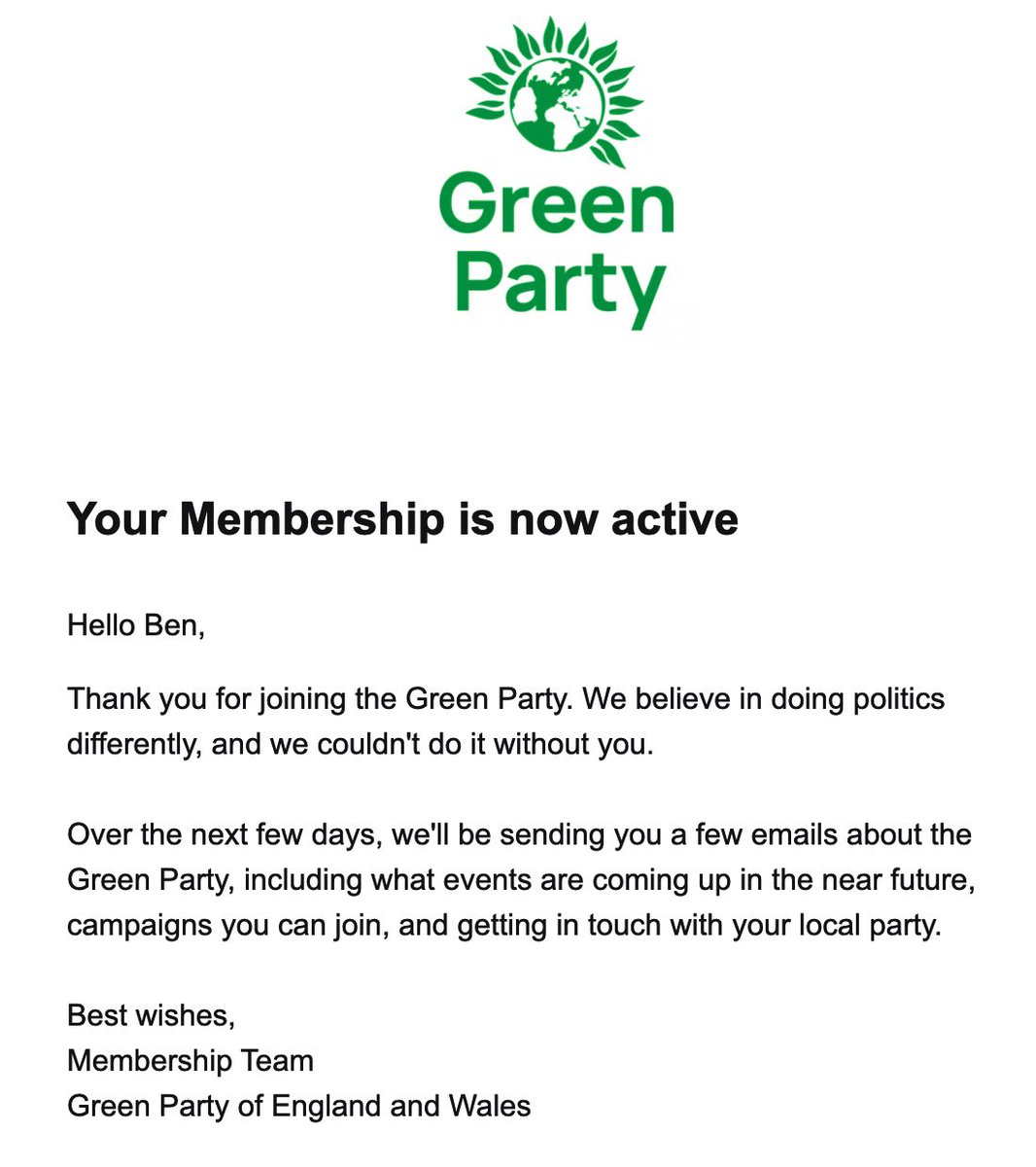 After a bit research and looking through the policies that are main points for me personally I have joined @TheGreenParty First time I have “joined” a party, but also the first time I have found Alot of the things I want to see when looking through a party’s policies.