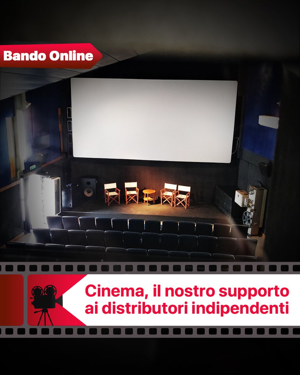 🎬 Continuiamo a sostenere un settore strategico, il nostro #cinema e la sua filiera: aggiungiamo un importante tassello con un bando che supporta i distributori indipendenti. La prima sessione di domande parte il prossimo 13 maggio. Qui tutti i dettagli tinyurl.com/54hx3wev