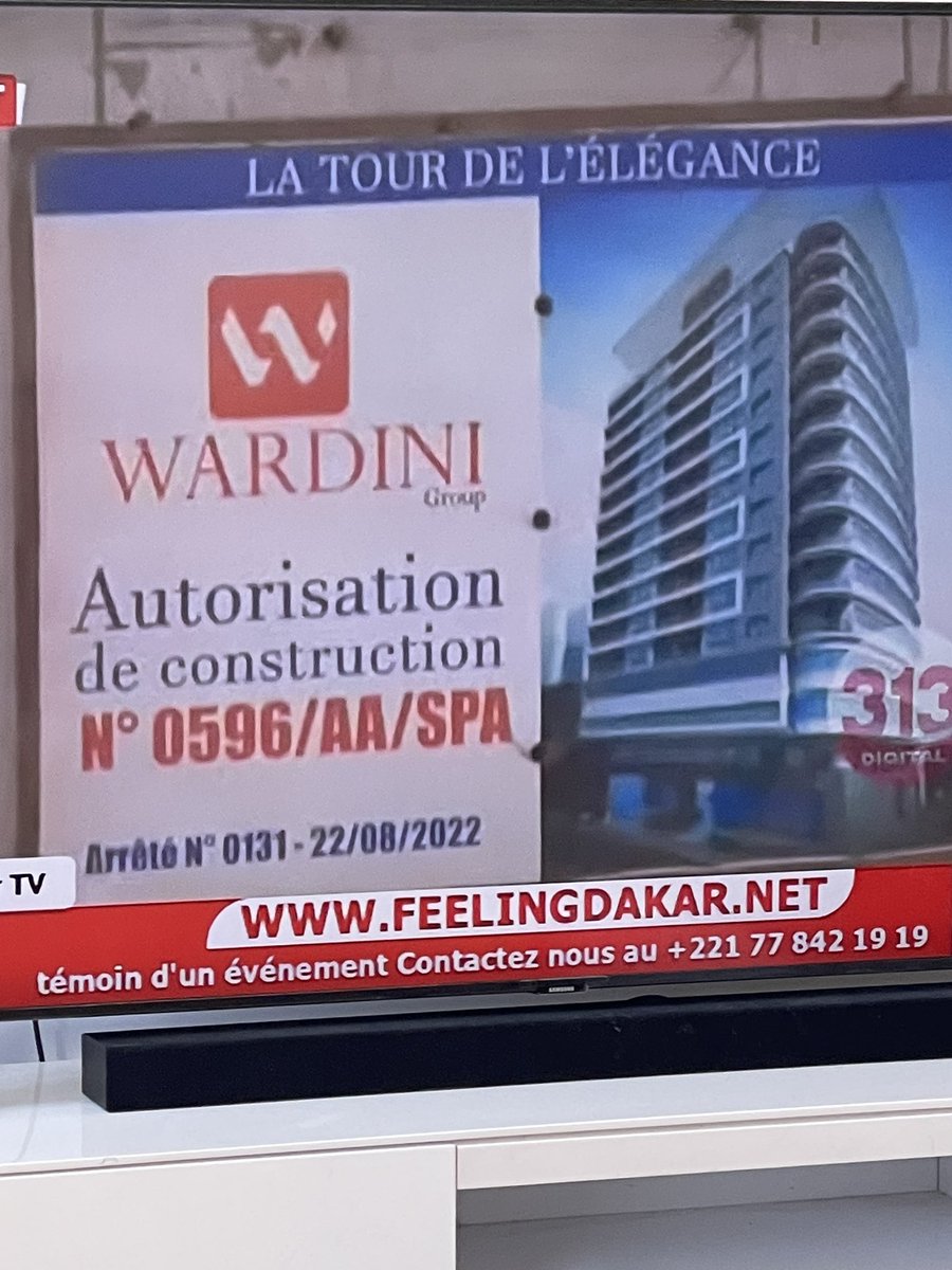 🚨La société Wardini Group dispose d’une autorisation de construction N•0596/AA/SPA… La tour de l’élégance 🤓 Wardini un nom bien connu sur la scène politique sénégalaise. D’ici peu beaucoup d’autres noms vont sortir pour éclairer les esprits sur le massacre foncier de…