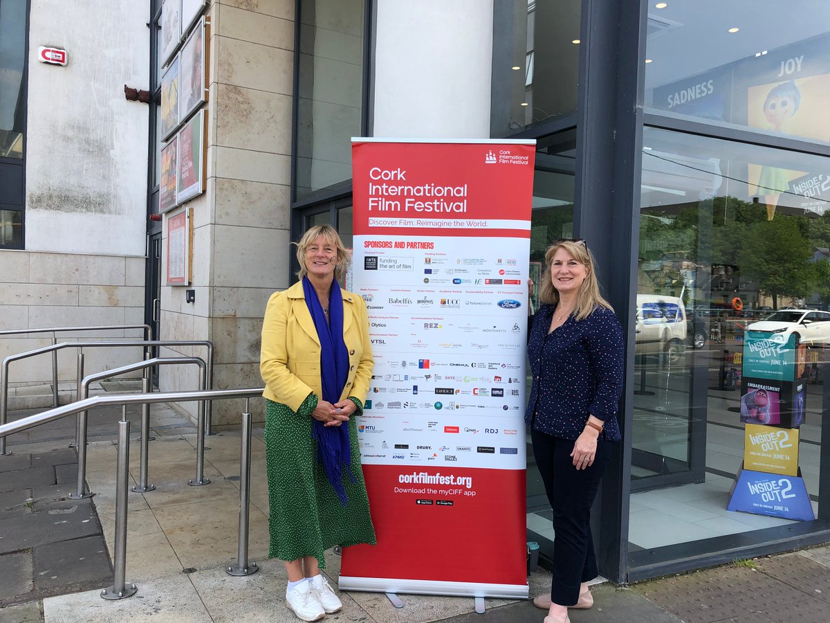 We're delighted to have met MEP @GraceOSllvn at @arccinemacork ahead of our In-Cinema Programme this evening to celebrate #EuropeDay 🇪🇺 👉 Book tickets for Europe Day at CIFF: corkfilmfest.org/europe-day-scr… Pictured: MEP Grace O'Sullivan with CIFF Festival Director & CEO Fiona Clark
