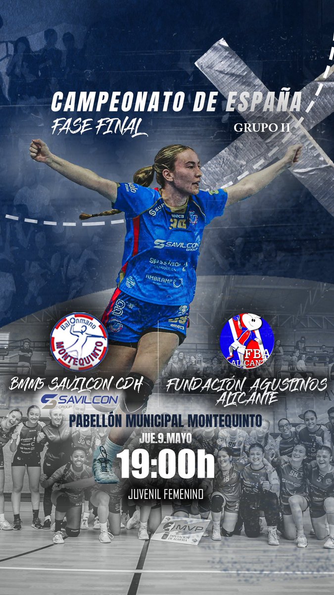 ¡QUEREMOS MÁS!🤩💪🏼 #cdejuvenilbm 🏆 Fase final - Grupo II - Jornada 2 @balonmanomontequinto_ 🆚 @fundacion_balonmano_agustinos ⏰ 19:00h 📍Pabellón Municipal Montequinto ¡A llenar las gradas de azul!💙