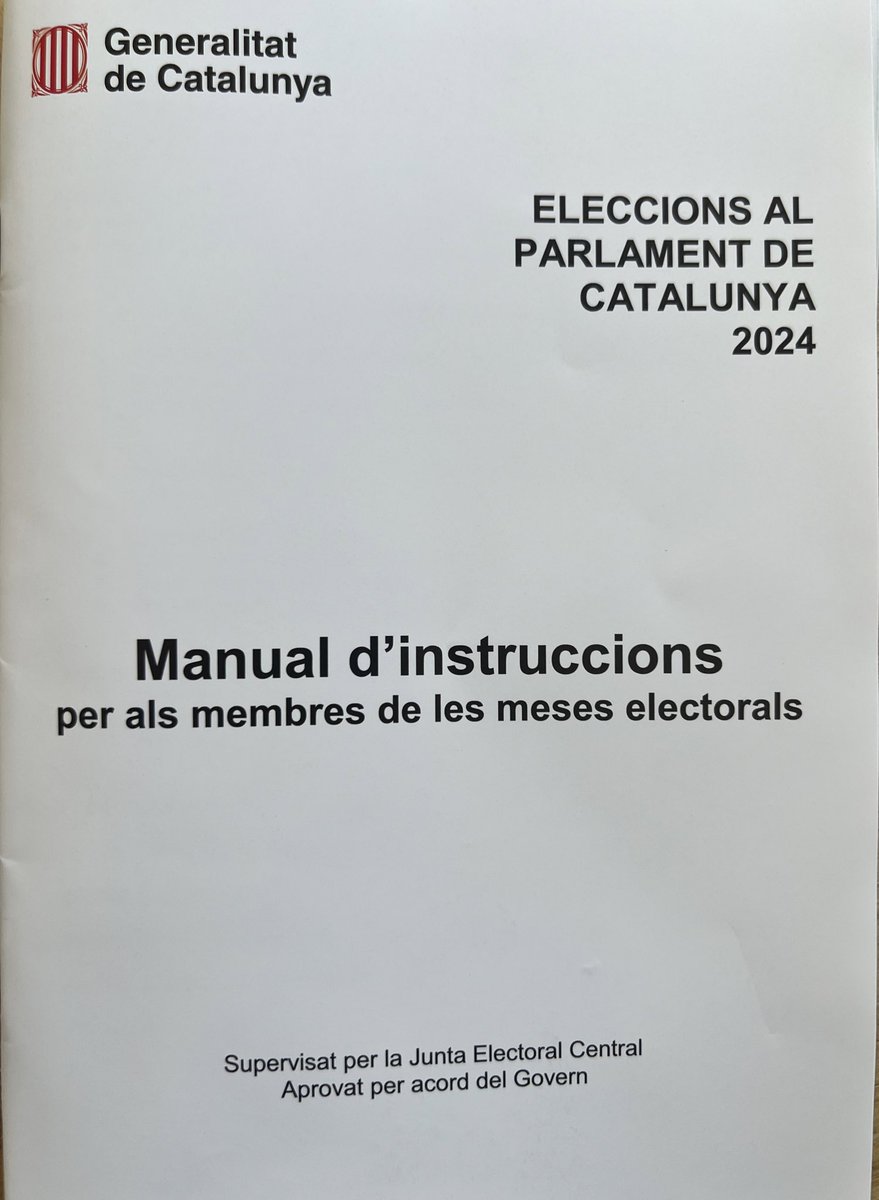 No volíeu democràcia? Doncs aquí la teniu. He rebut el manual d’instruccions per als membres de les meses electorals i és un despropòsit en el tema del desdoblament de gènere. Obro PHIL