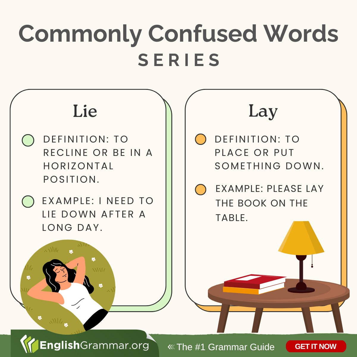Lie vs. Lay

#vocabulary #amwriting #writing