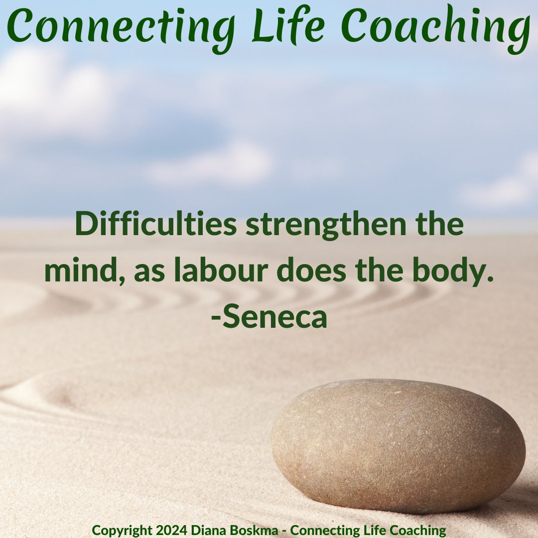 Difficulties strengthen the mind, as labour does the body. -Seneca
#connectinglife #connectinglifecoaching #quotes #betterliving #wellbeing #mentalhealth #lifecoach #lifecoaching #stoic #stoicism #stoicquotes #positivity #growth #thoughtprovoking #foodforthought