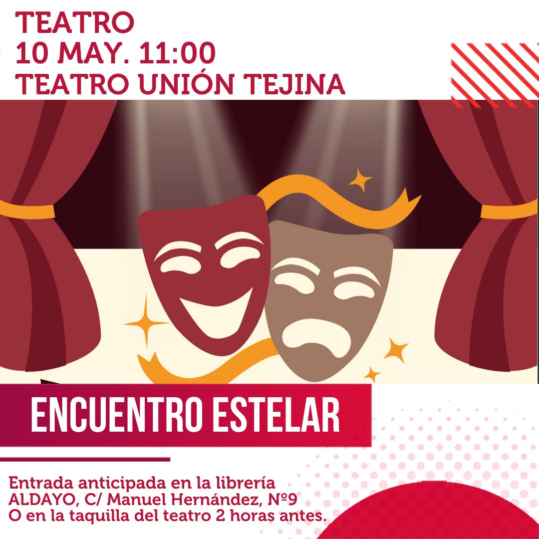 🎭 El 10 de mayo a las 11:00 a.m., el Teatro Unión Tejina acogerá el 'Encuentro Estelar, Tejina 2024', un evento especial que reúne a los cuatro centros educativos de la zona noreste de Tenerife. @LuisYerayAlcald @aytolalaguna_es