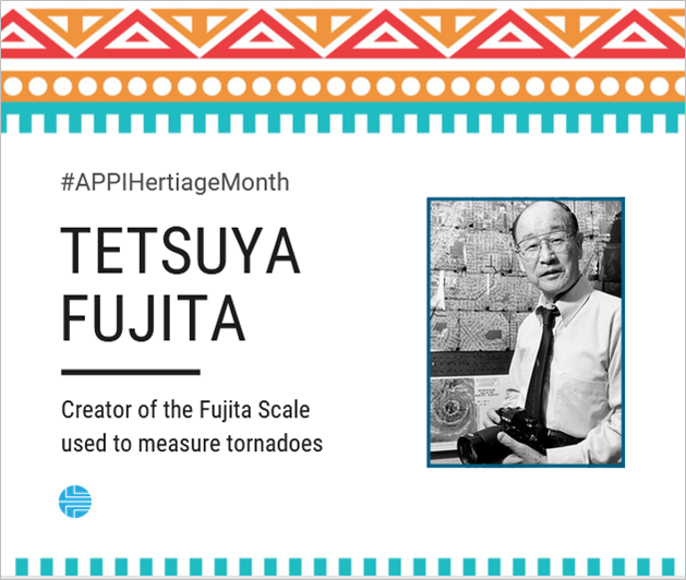 🌪️ This #AAPIHeritageMonth, we honor Tetsuya Theodore “Ted” Fujita. Known as “Mr. Tornado,” he created the Fujita Scale used to measure tornadoes. Learn about him ➡️ news.uchicago.edu/story/how-one-…