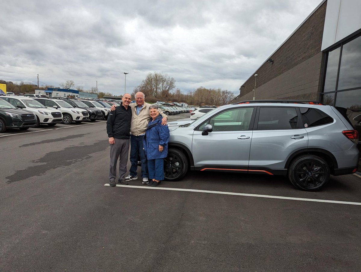 Romano_Subaru's tweet photo. Cousins of Anthony Hill, Jack and Justine wanted their (hopefully) last car to be a Subaru for it's safety and reliability. They ended up with the 24 Forester sport for its style and functionality. Congratulations and safe travels! https://t.co/PEJKygY3EG