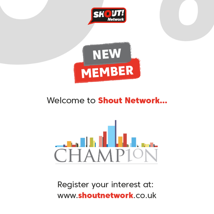 New Shout Network member announcement... 🥳 A huge welcome to the network @ChampionAccount! To find out more on what they do, go to championgroup.co.uk