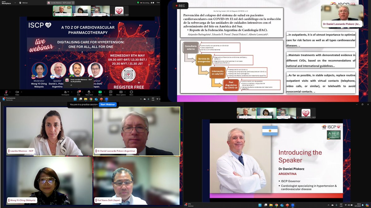 Many thanks International Society of Cardiovascular Pharmacotherapy for the invitation, particularly to Dr. Wong Yii Ching and Lourdes Marenco for the commitment and help!!! Nice webinar!!!