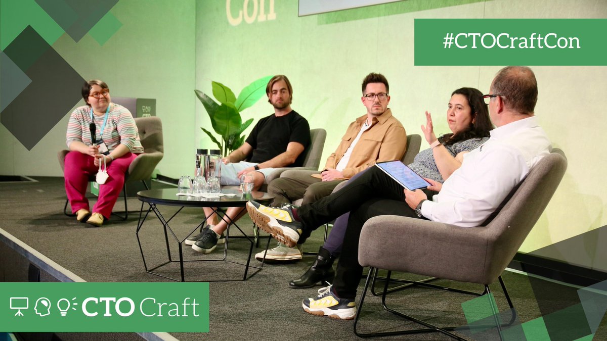 'Remember you don't know everything as a CTO; make sure you're always learning.' Fantastic final panel session of the morning featured Adelina Chalmers, Dan Lake, Jon Leigh, Silky Vaidya, and Tony Butler, on Selecting the right technology for the right challenge. #ctocraftcon