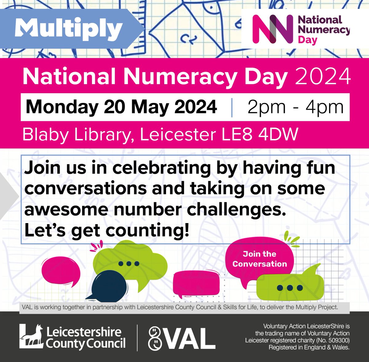 #NationalNumeracyDay - Let's get our brains buzzing with fun number challenges and conversations about the power of numeracy. Get ready to multiply your math skills! 
valonline.org.uk/event/2024/05/…
#NationalNumeracyDay