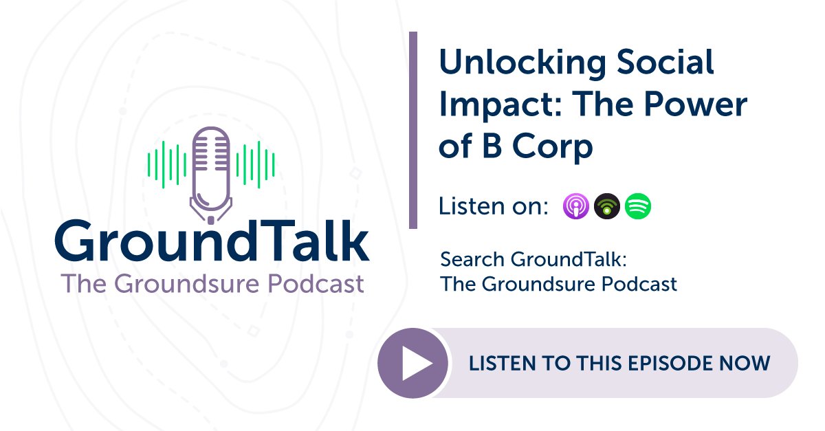 🎙️Episode 1 of GroundTalk: The Groundsure Podcast, Unlocking Social Impact: The Power of B Corp is available now! Listen now on: hubs.la/Q02wDGnQ0 or search GroundTalk, The Groundsure Podcast in Apple Podcasts or Spotify. #NewPodcast #EnvironmentalPodcast #Bcorp