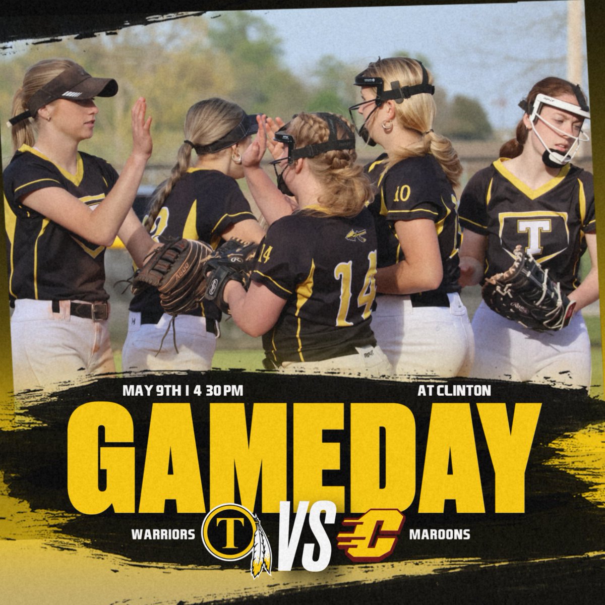 Good luck Warriors Softball as they head over to Clinton to play the Maroons this afternoon!  #FearTheSpear