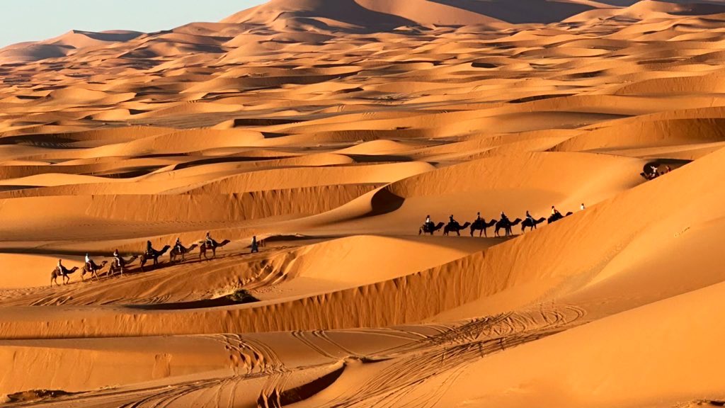 モロッコ メルズーガのサハラ砂漠見て