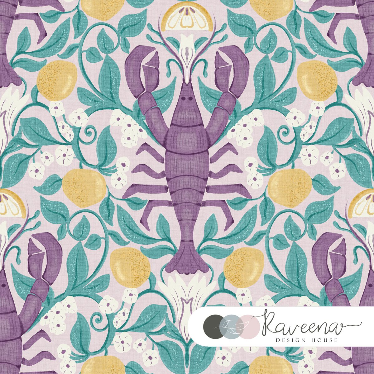 RaveenaBaskaran's tweet image. 🌊 Crustacean Core Design Challenge- 🦞 Lobster Lemon Fry Pattern. 

I enjoyed designing this. I made 3 color variations and decided to go with red lobster 🦞 for the challenge. You can find 3 colorways in my shop.

#spoonflowerchallenge #spoonflower #spoonflowerdesignchallenge