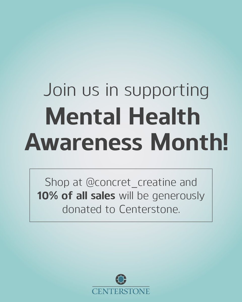 Let's make a difference this Mental Health Month! We are so grateful to @concret_creatine, as they generously donate 10% of their creatine sales to Centerstone in the month of May! Shop to support delivering care that changes people’s lives. #mentalhealthmonth #shoptosupport