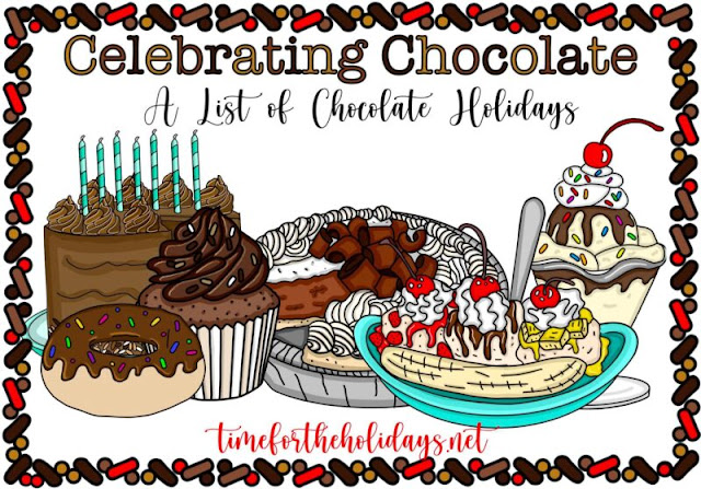 #chocolate #chocolatelovers #funnyholidays Chocolate Holidays Here is a list of all the holidays that are chocolate related! itstimefortheholidays.blogspot.com/2024/01/celebr…